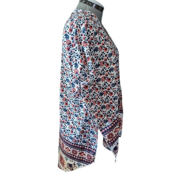 Live 4 Truth Floral Jacquard Elephant Kimono Coverup, Medium - Picture 2 of 7